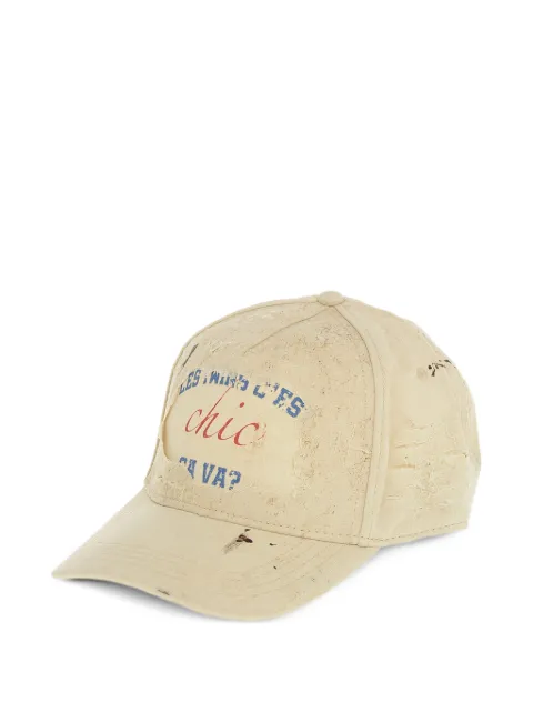 DSQUARED2 distressed slogan-print baseball cap