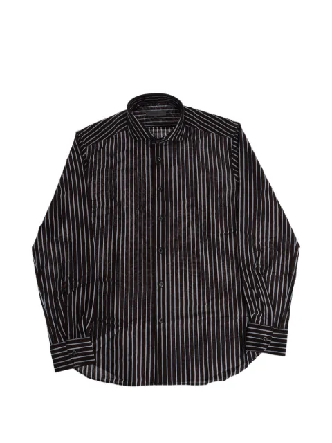 Corneliani striped french-collar shirt