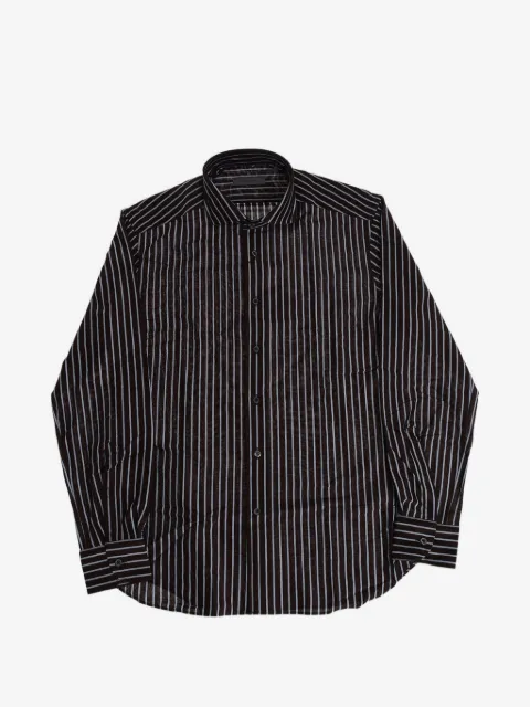 Corneliani camisa a rayas con cuello francés