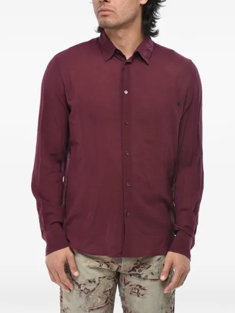 Off-White embroidered long-sleeve shirt