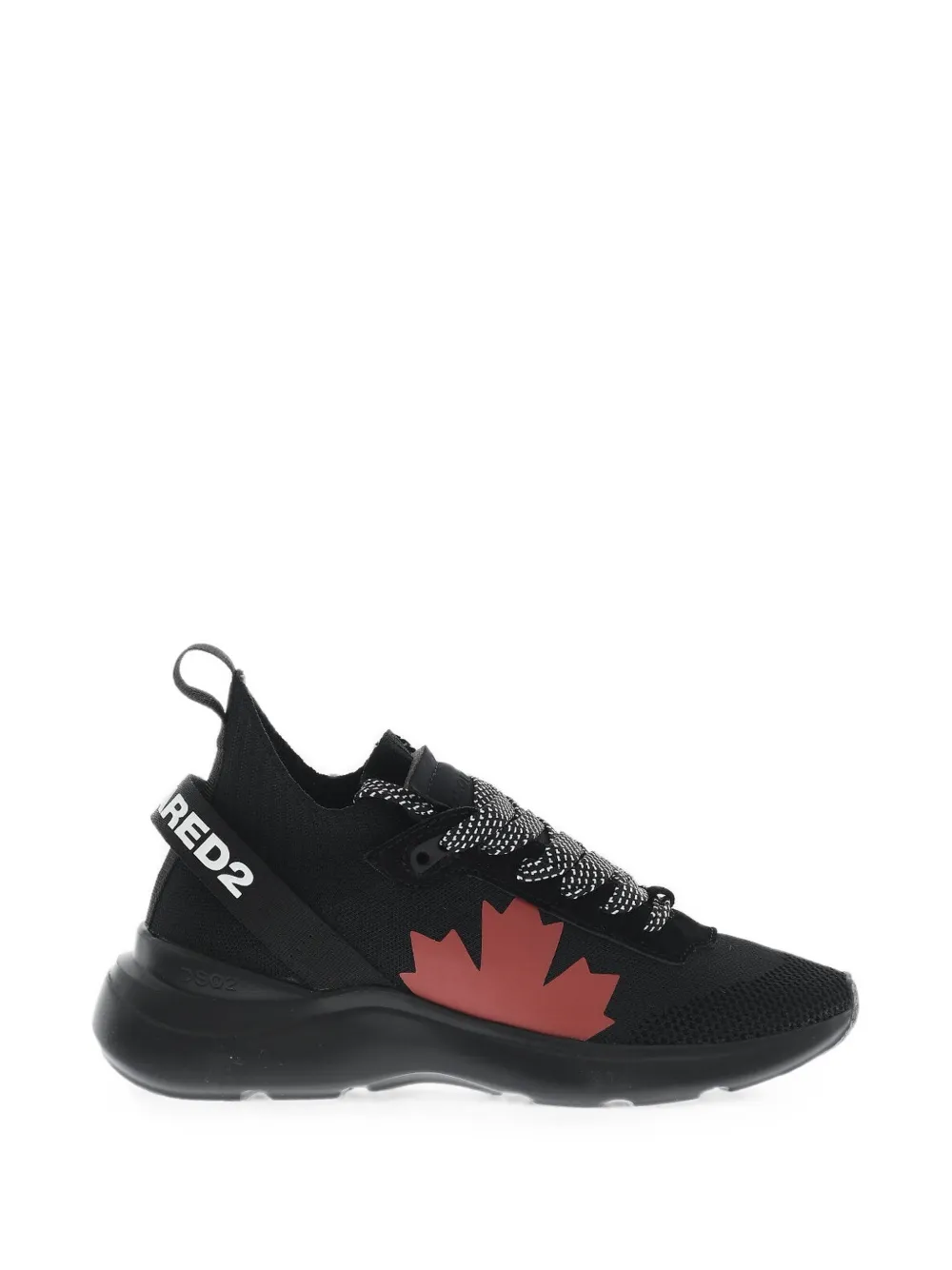 DSQUARED2 FLY sneakers met logoband Zwart