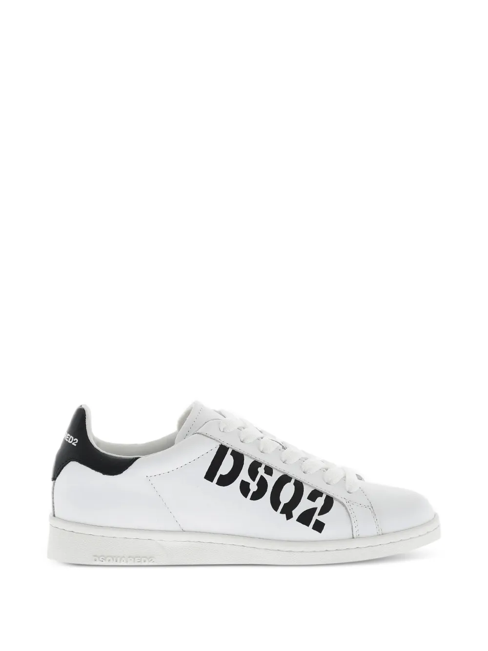 DSQUARED2 Boxer logo-print leather sneakers Wit