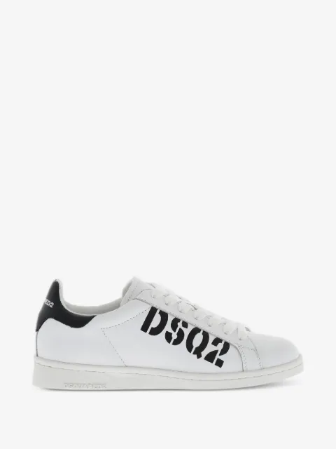 DSQUARED2 Boxer logo-print leather sneakers