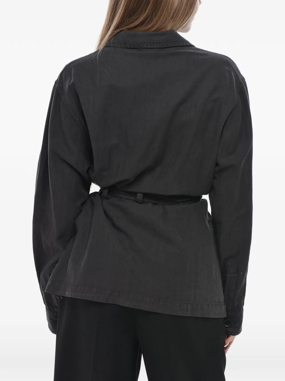 ASPESI belted four-pocket blouse Zwart