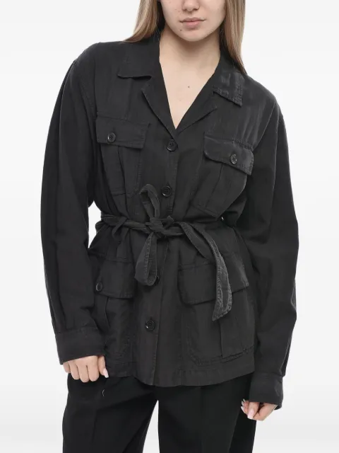 ASPESI belted four-pocket blouse