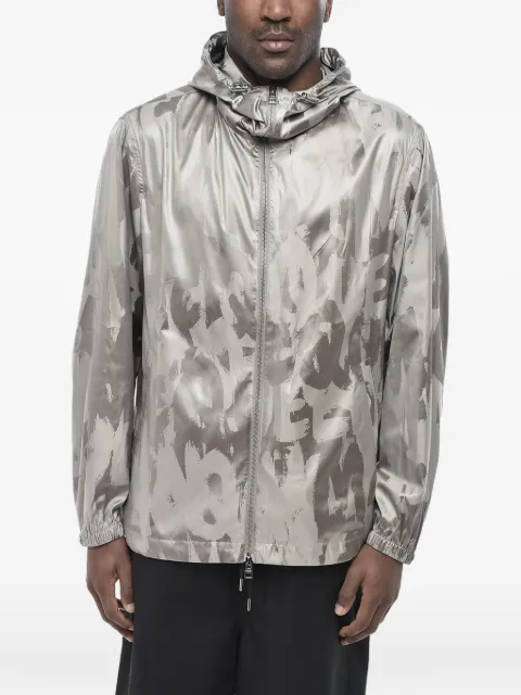 Alexander McQueen logo-print hooded jacket