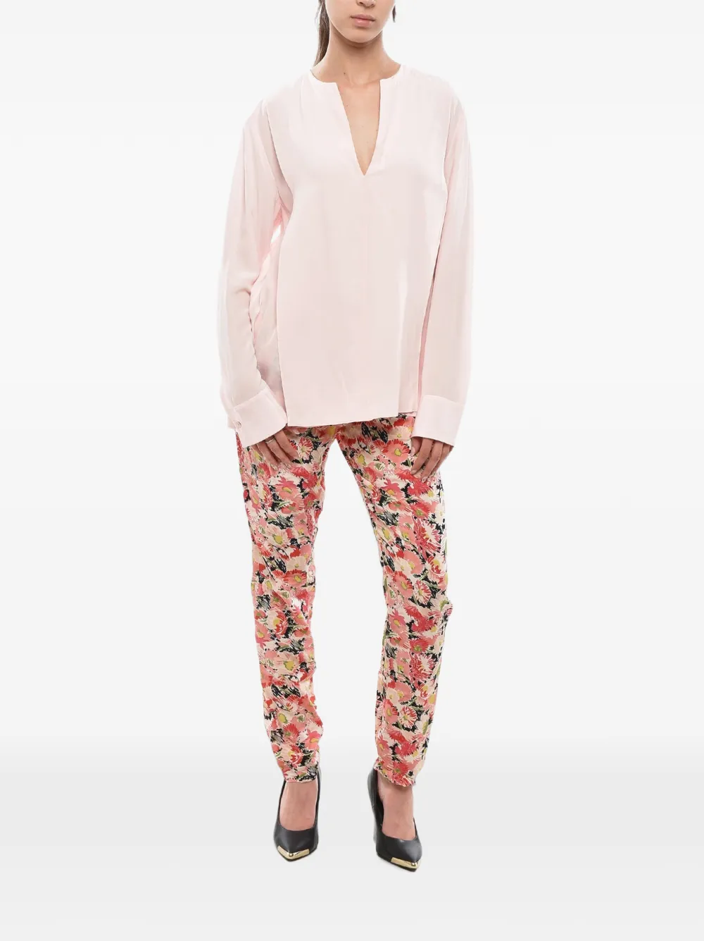 Stella McCartney Emmalee blouse met V-hals Roze