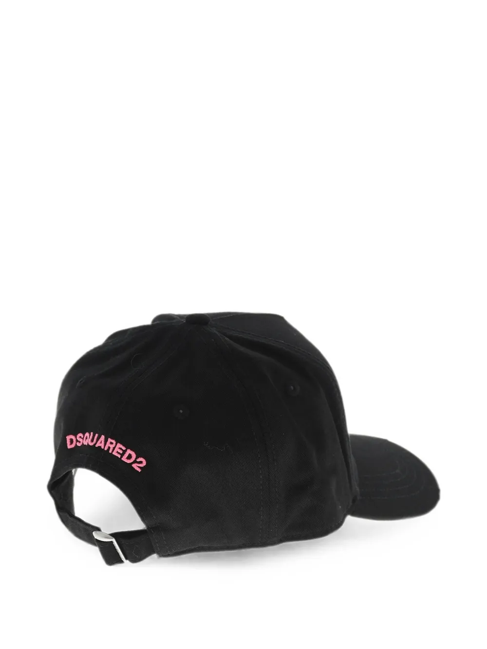 DSQUARED2 Solid honkbalpet met fluorescerend logo Zwart
