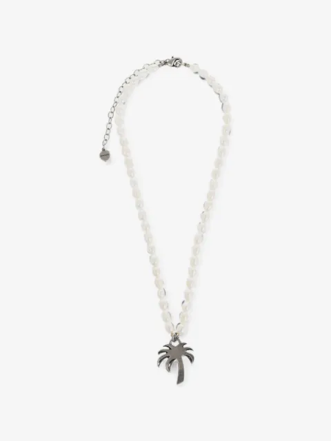Palm Angels cultured pearl palm tree necklace