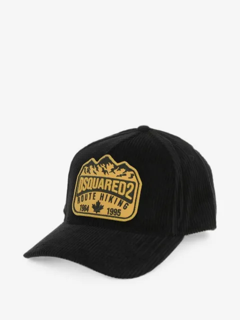 DSQUARED2 logo-patch corduroy baseball cap