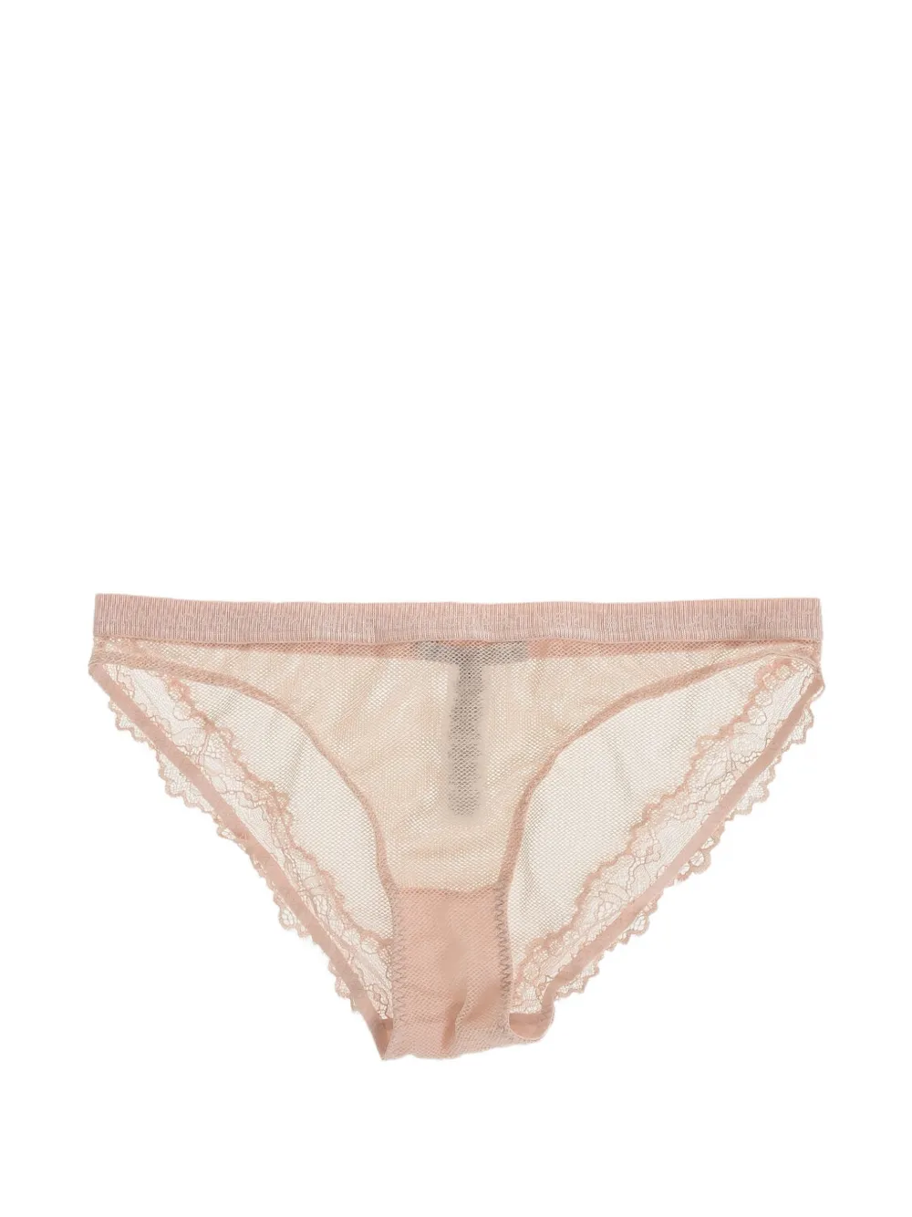 Stella McCartney lace-trim mesh briefs - Nude