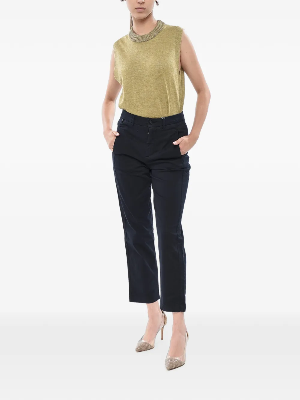 Woolrich stretch cropped trousers Blauw