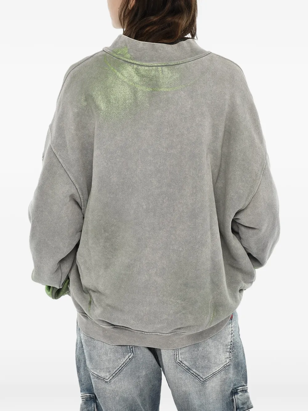 Diesel Oversized sweater met ronde hals Grijs