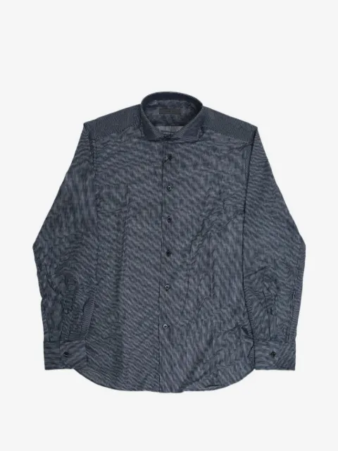 Corneliani camisa a rayas con cuello francés