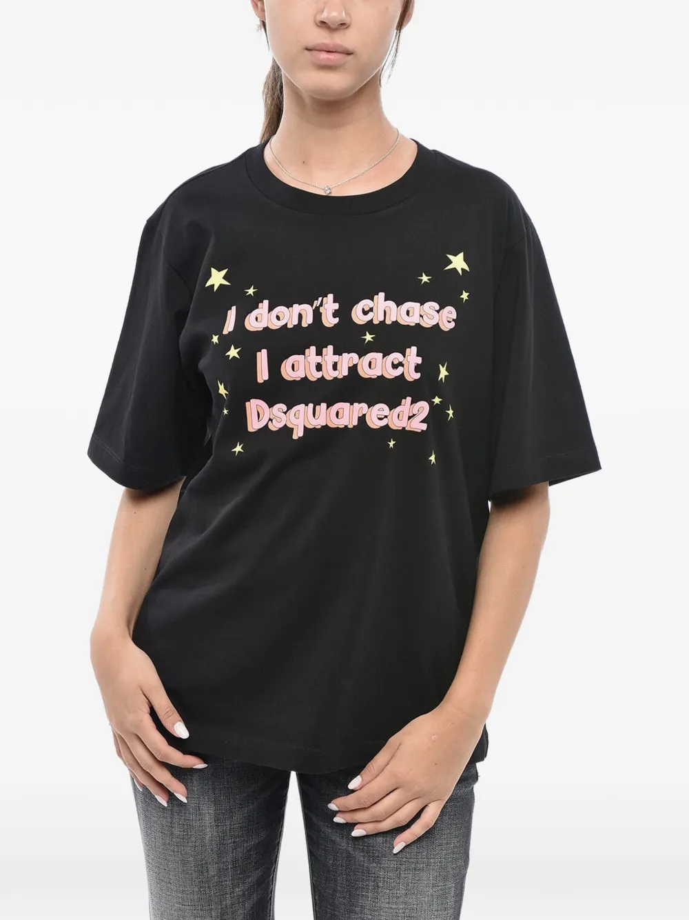 DSQUARED2 logo-print jersey T-shirt - Schwarz