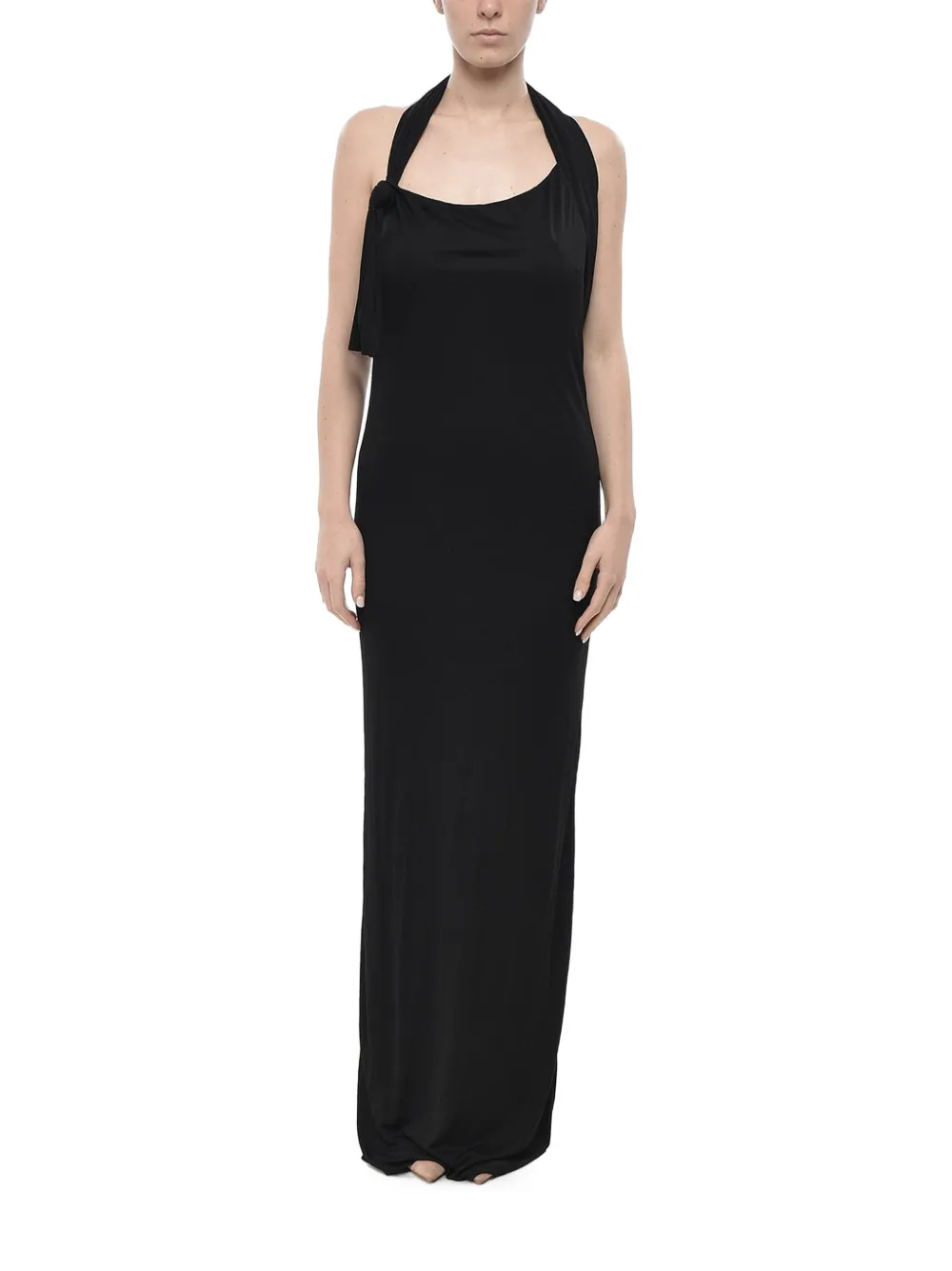 Saint Laurent halterneck open-back maxi dress - Schwarz