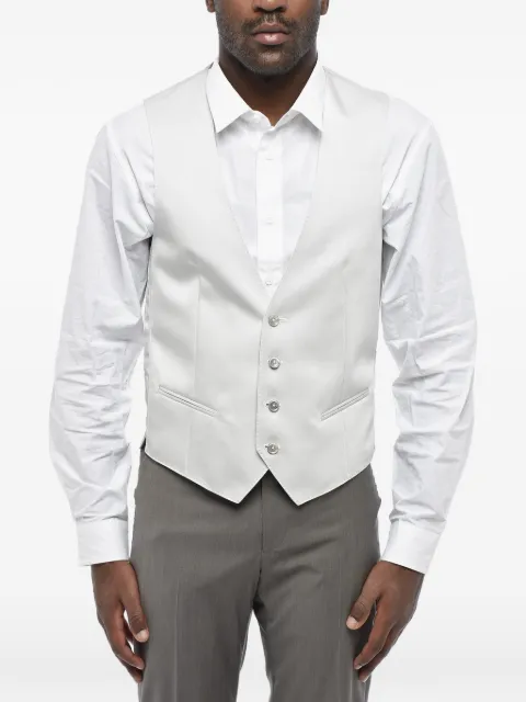 Corneliani satin welt-pocket waistcoat