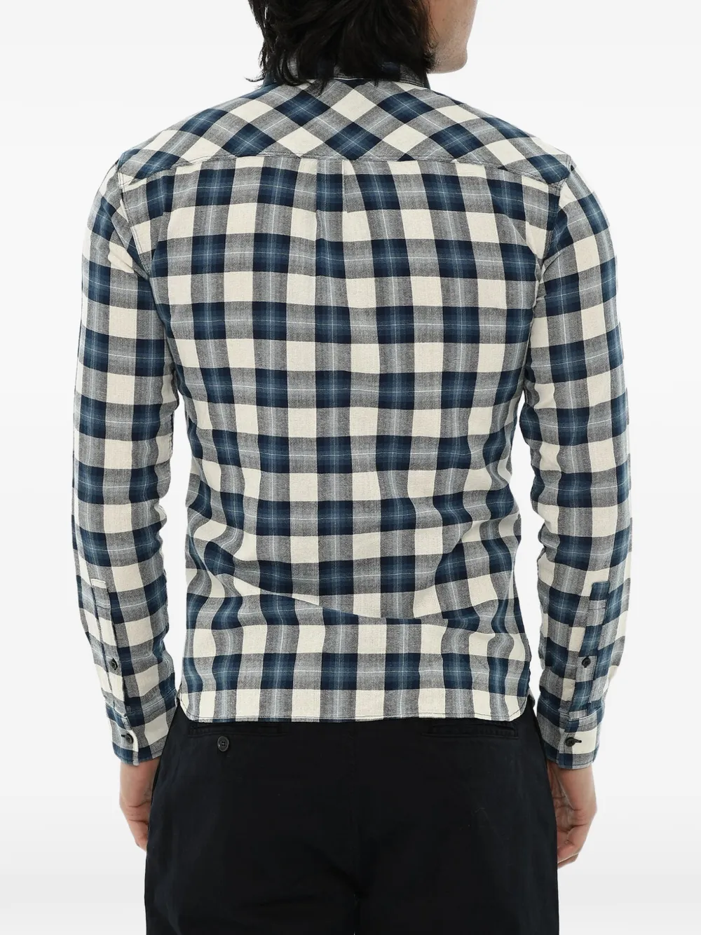 Woolrich checked button-down shirt Blauw
