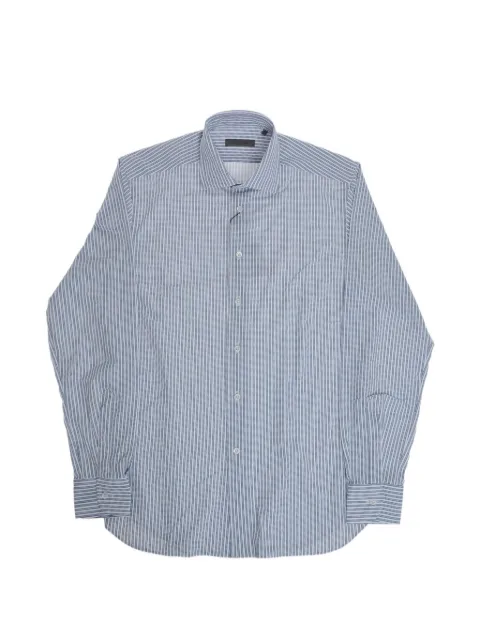 Corneliani camisa a rayas sin arrugas