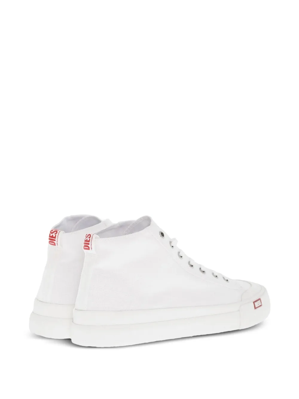Diesel S-Athos canvas mid-top sneakers Wit