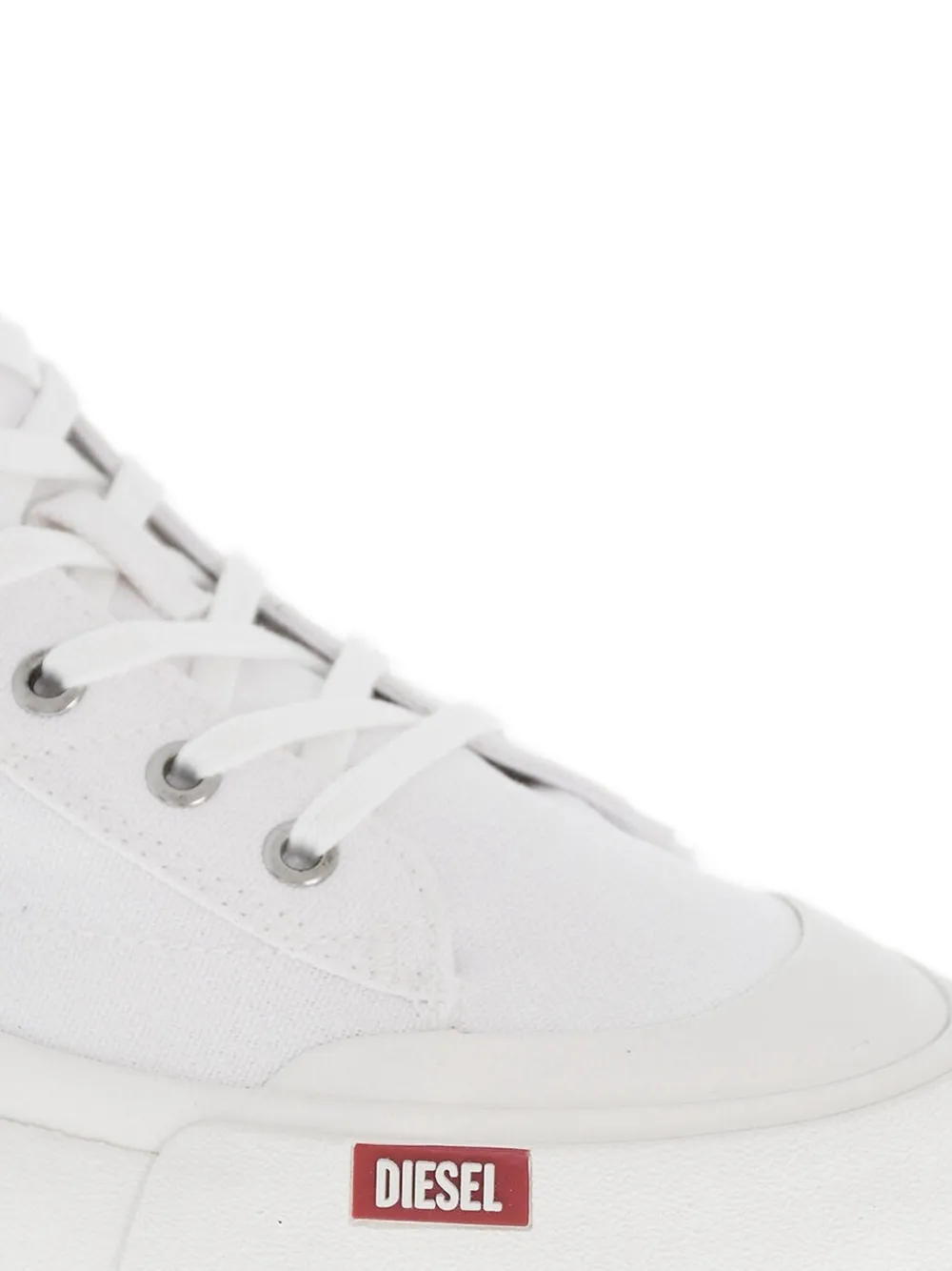Diesel S-Athos canvas mid-top sneakers Wit