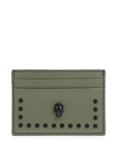 Alexander McQueen Skull studded card holder