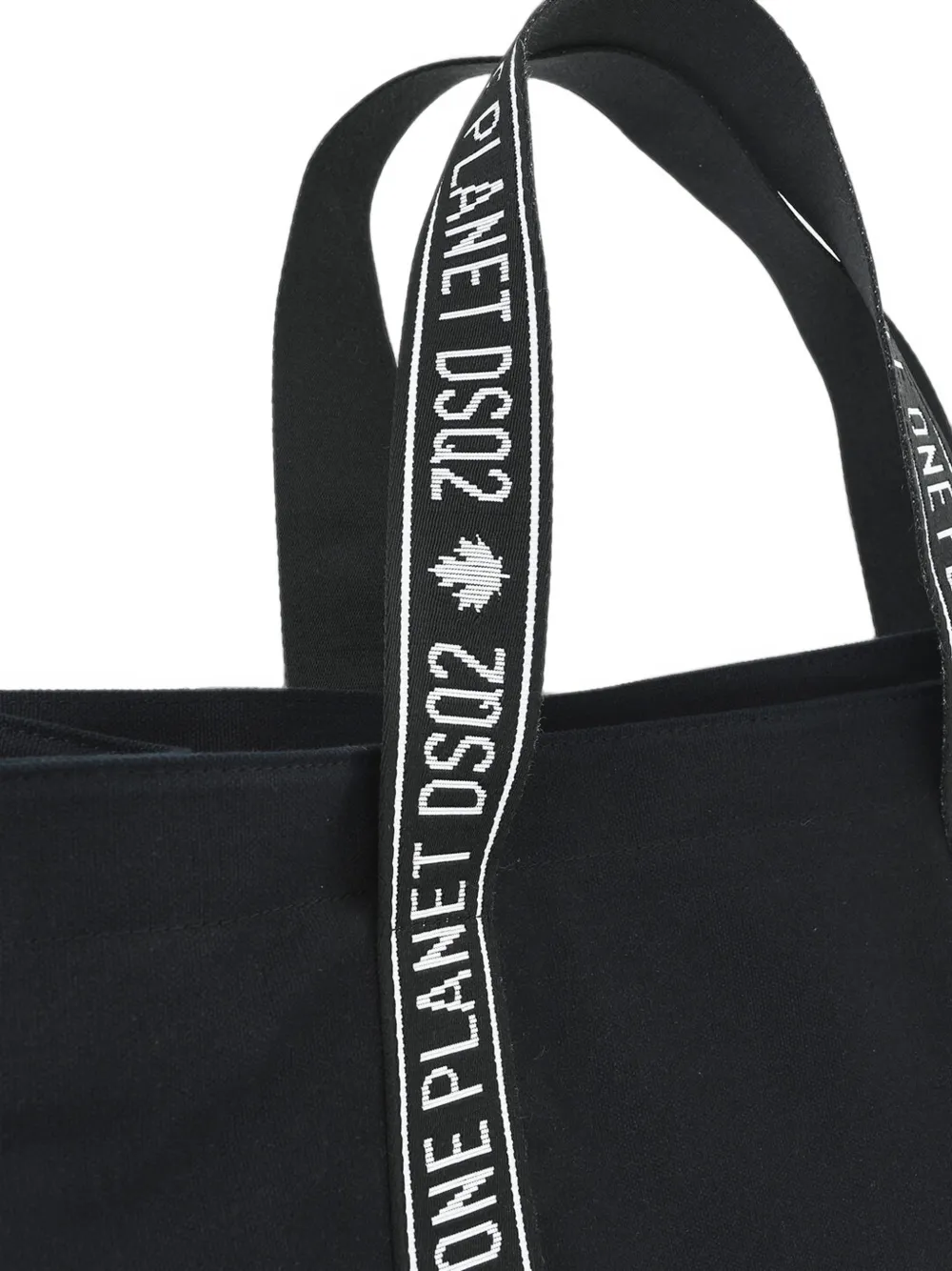 DSQUARED2 One Life One Planet logo-tape tote bag Zwart