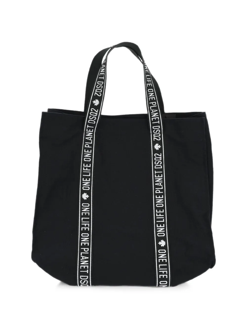DSQUARED2 One Life One Planet logo-tape tote bag Zwart