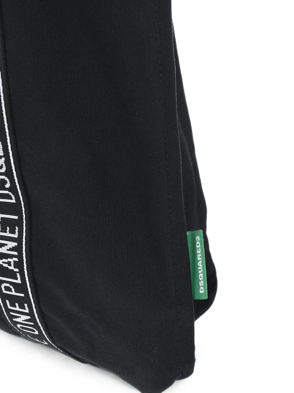 DSQUARED2 One Life One Planet logo-tape tote bag Zwart
