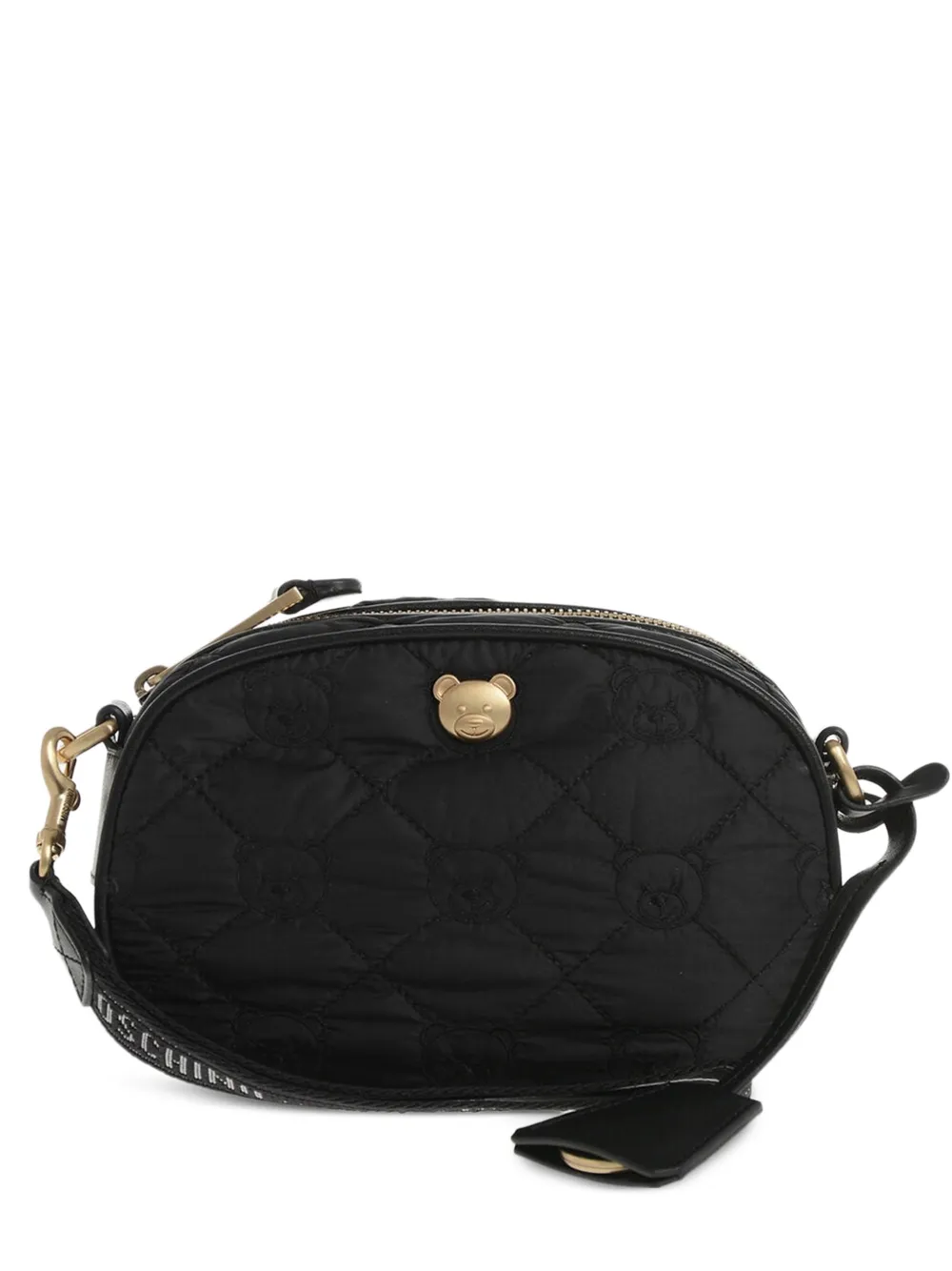 Moschino Teddy-detail quilted cross body bag - Schwarz