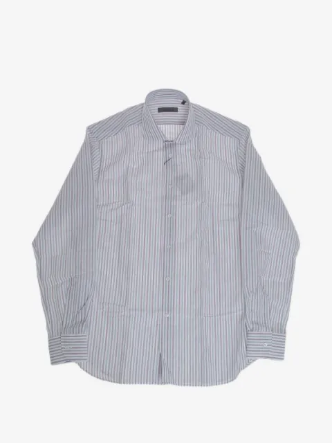 Corneliani striped French-collar shirt