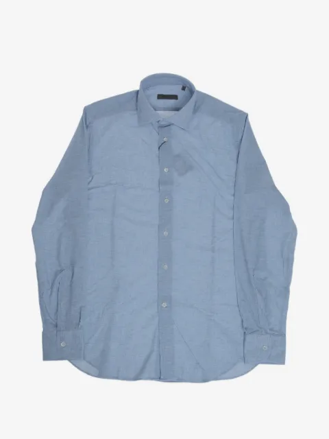 Corneliani French-collar washed-effect shirt