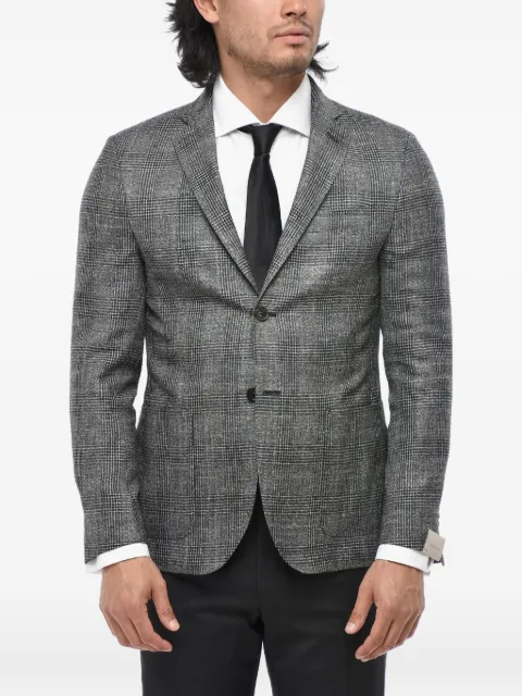Corneliani checked single-breasted blazer