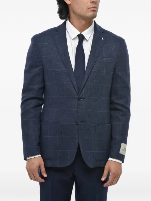 Corneliani checked single-breasted blazer