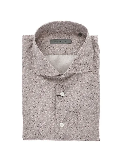 Corneliani patterned silk-blend shirt