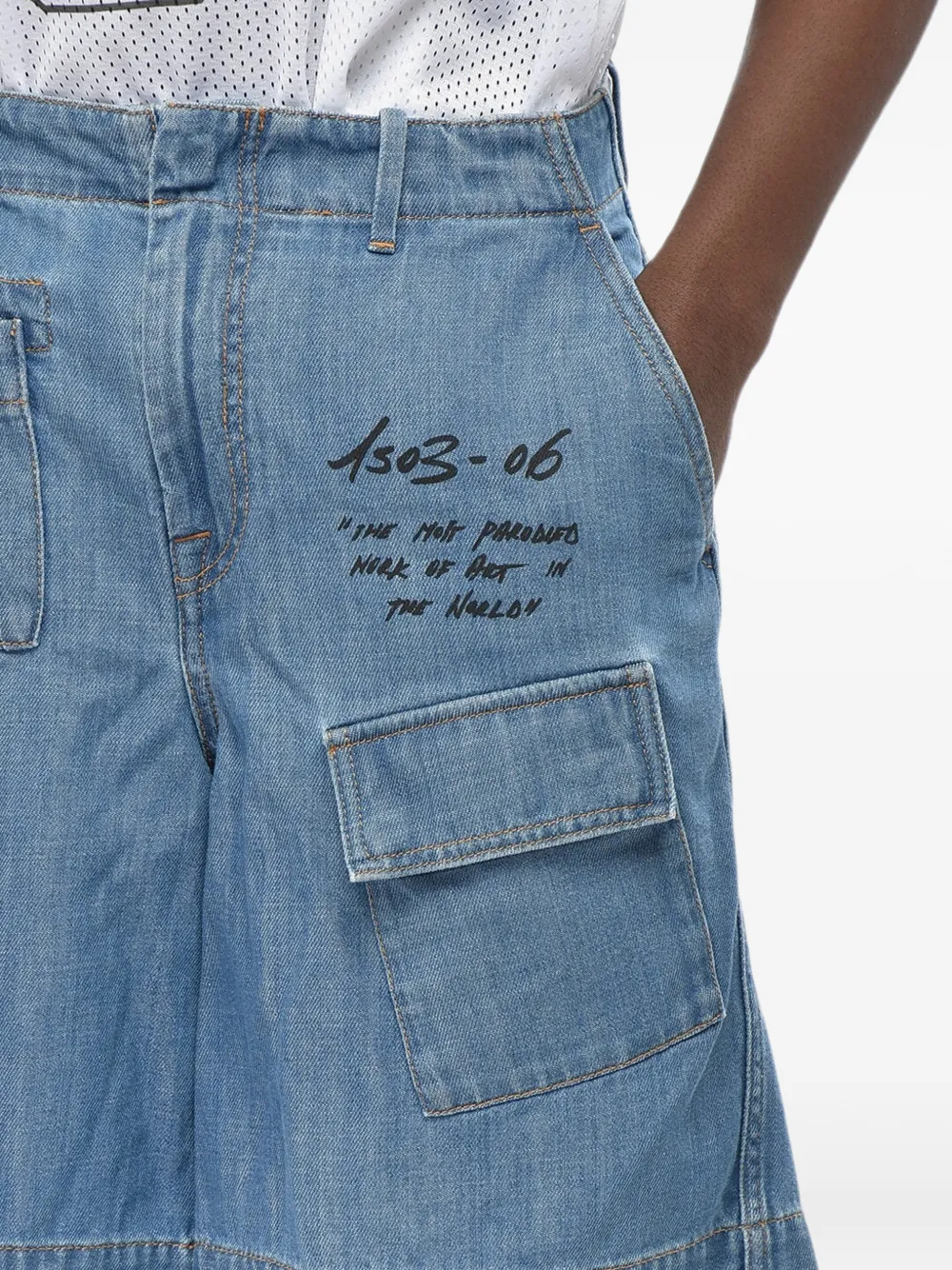 Off-White Cargo shorts Blauw