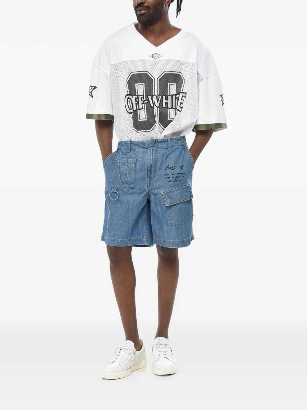 Off-White Cargo shorts Blauw