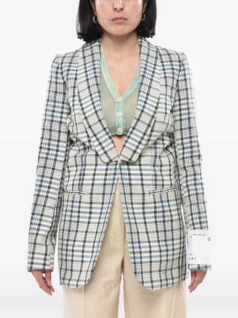 Off-White blazer con motivo de cuadros
