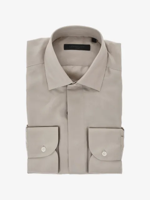 Corneliani Seidenhemd mit verdeckter Knopfleiste