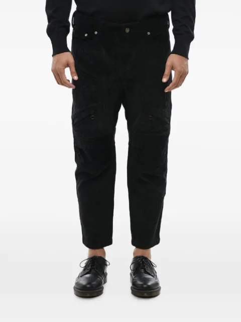 Neil Barrett ribbed-velour biker trousers