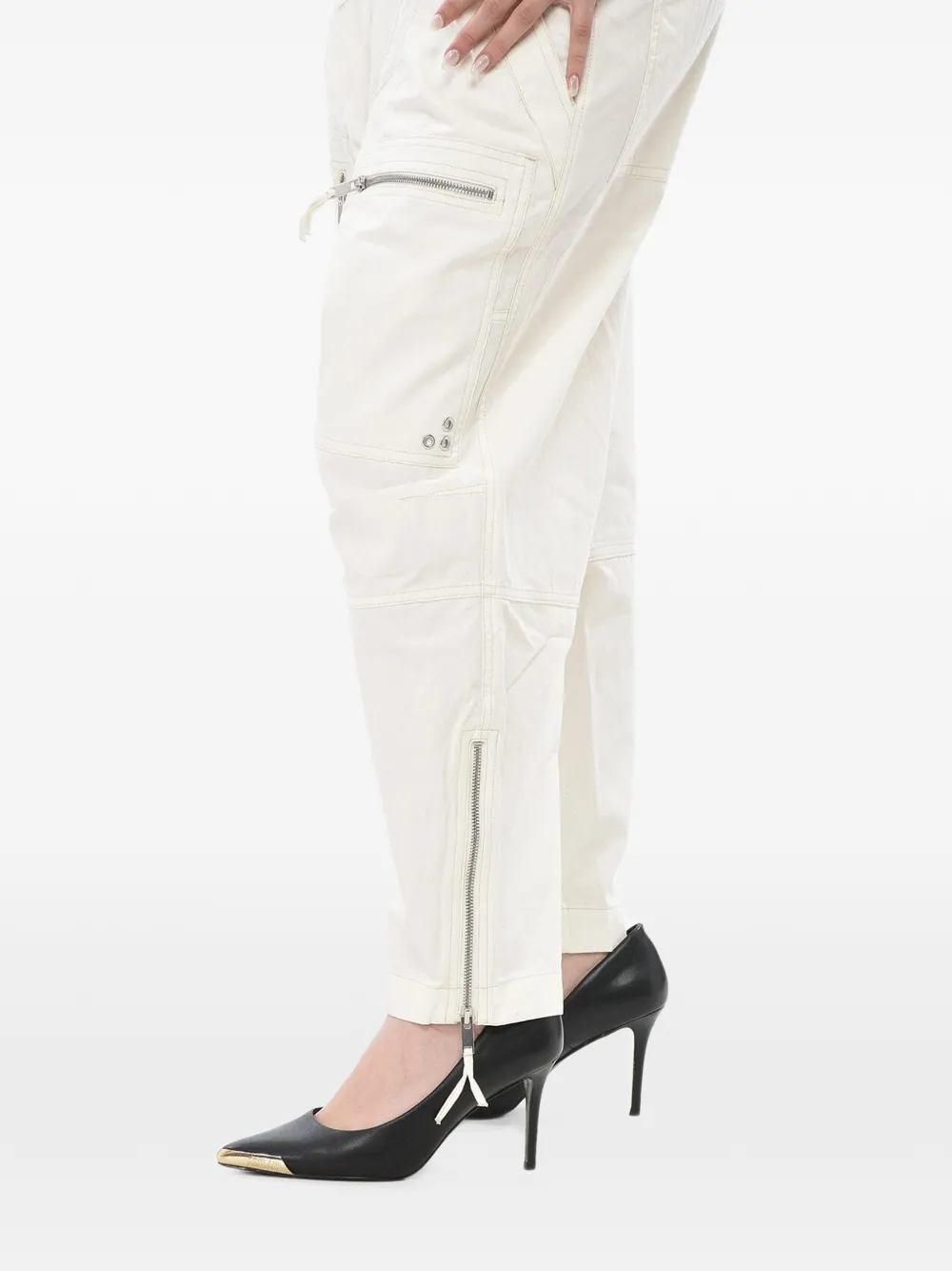 ISABEL MARANT Kelvin broek met meerdere zakken Beige