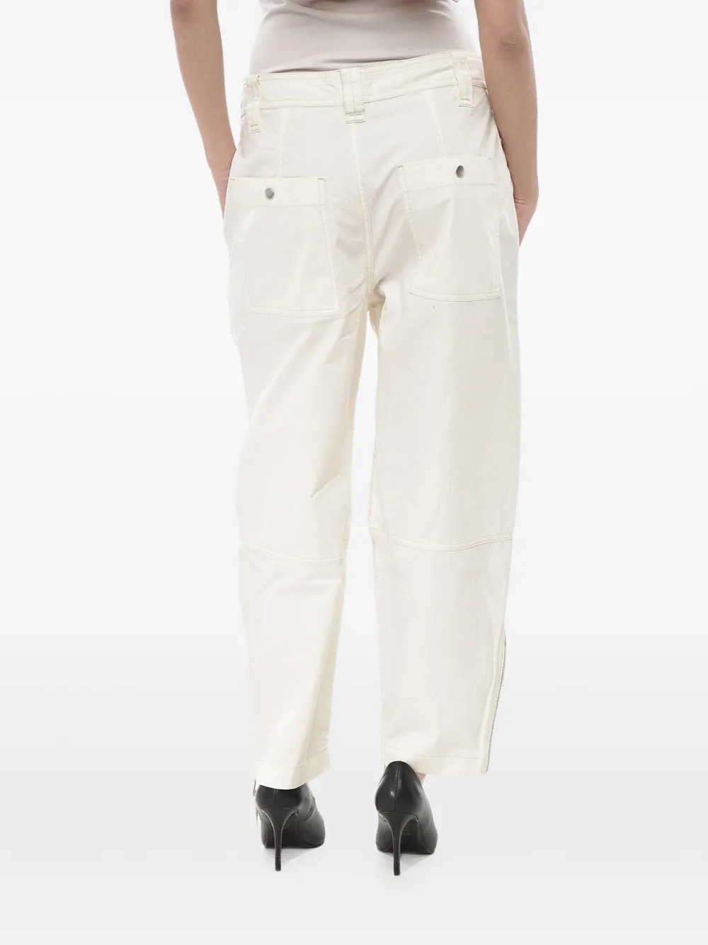 ISABEL MARANT Kelvin broek met meerdere zakken Beige