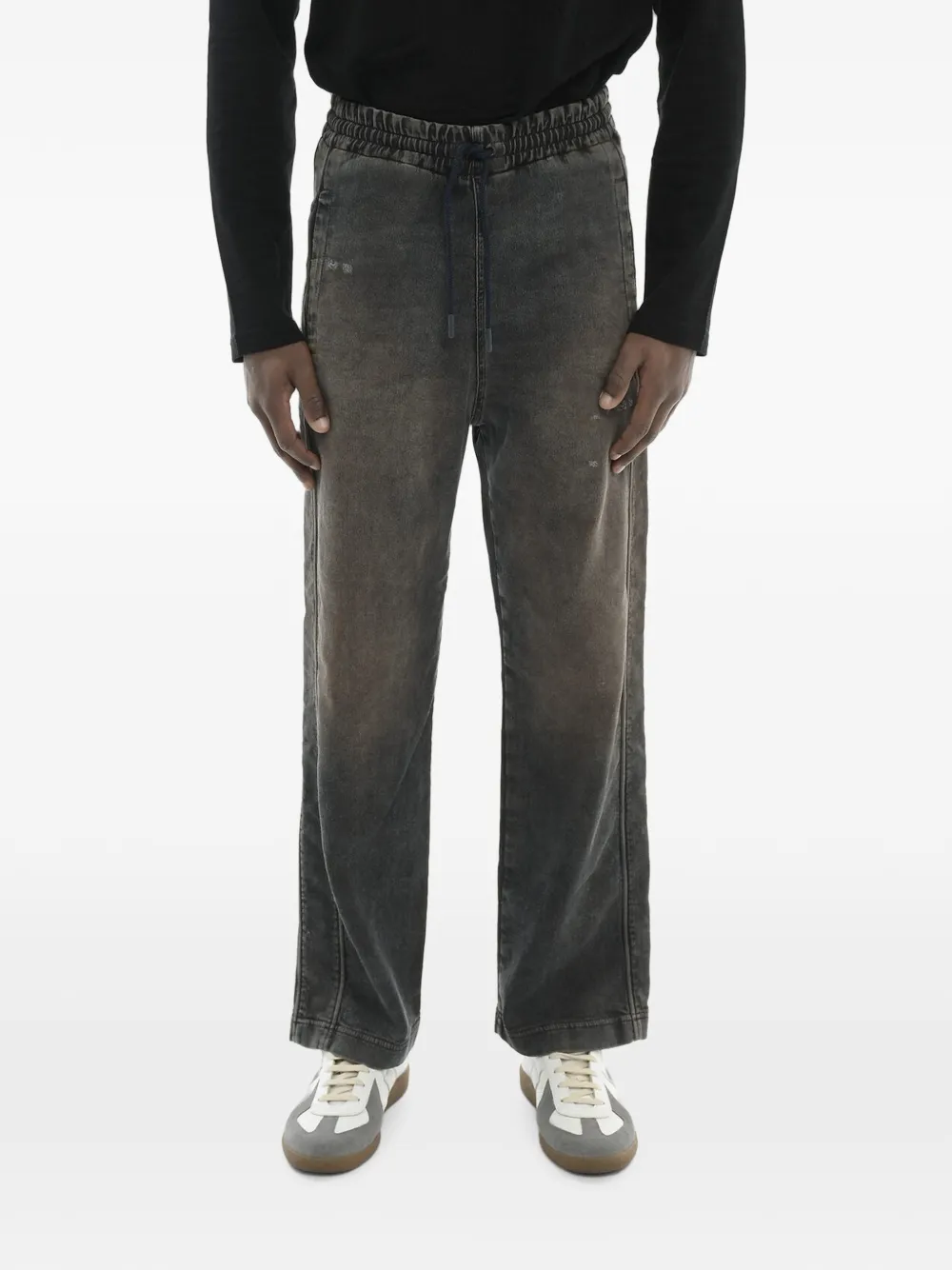 Diesel stretch denim jogg jeans D-Martians with 23cm elastic waistband - Grau