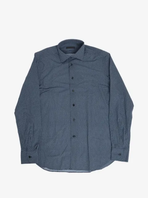 Corneliani camisa stretch estampada