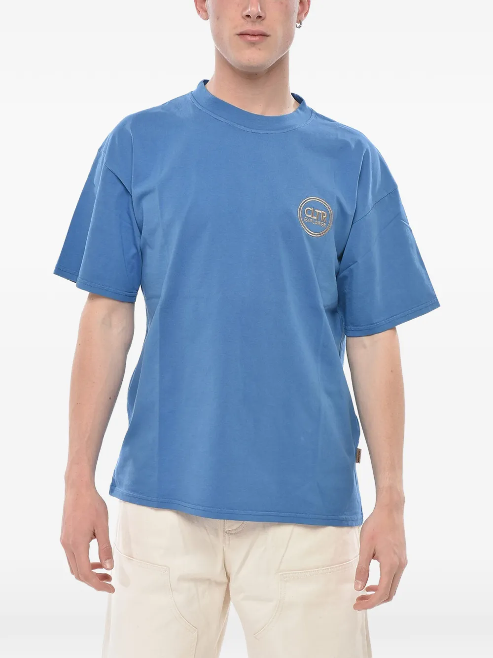 CULTURA Cltr Explorer logo-embroidered T-shirt - Blau