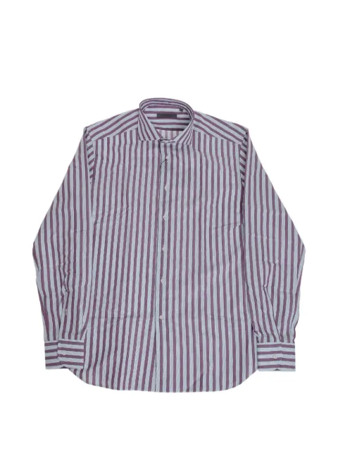Corneliani striped French-collar shirt
