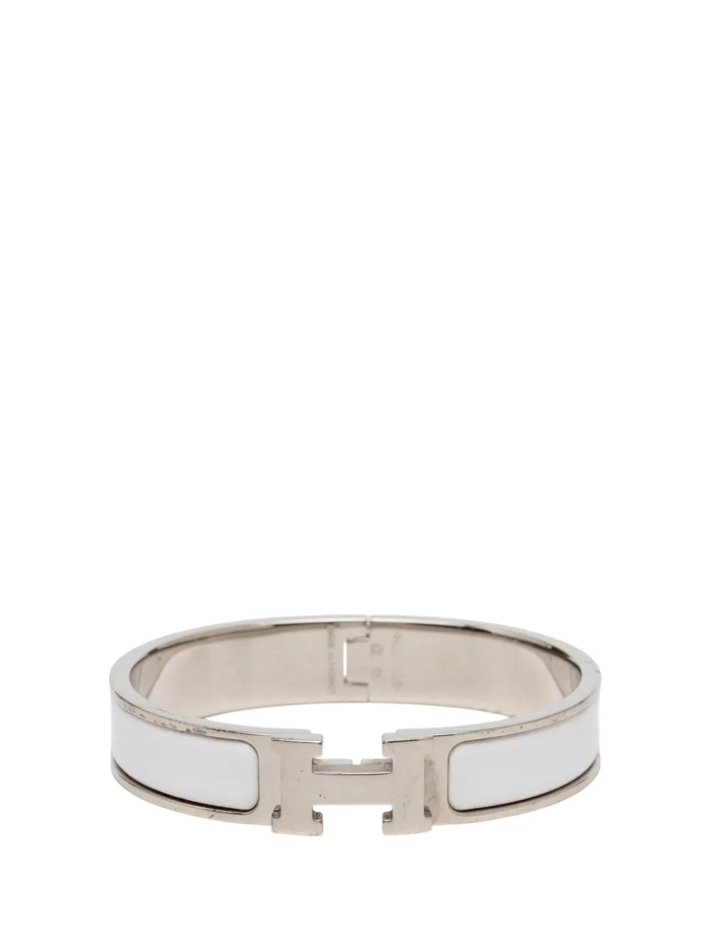 Hermès Pre-Owned 2013 Narrow Enamel Clic H Bracelet PM costume bracelet - Weiß