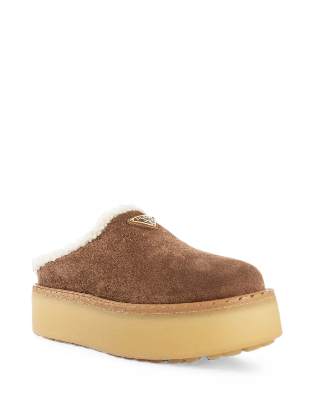 Prada shearling-trim mules Bruin