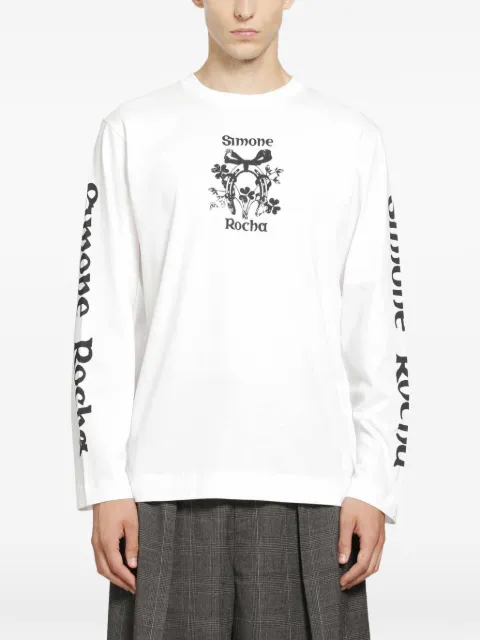 Simone Rocha Coming Up Roses print long sleeve T-shirt