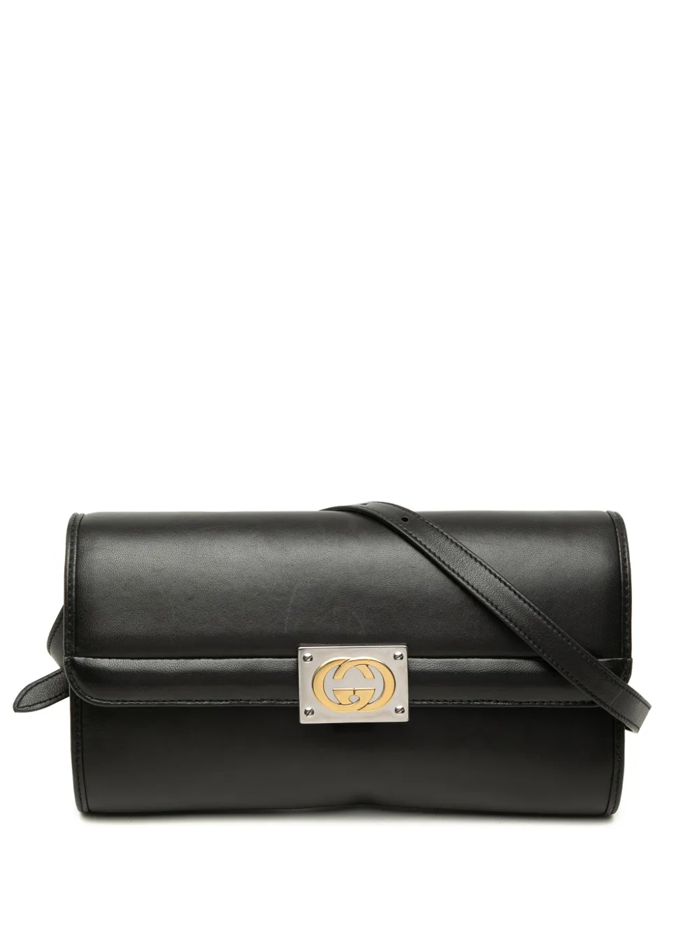 Gucci Pre-Owned 2016-2026 Calfskin Linea Matisse Interlocking G crossbody bag - Nero